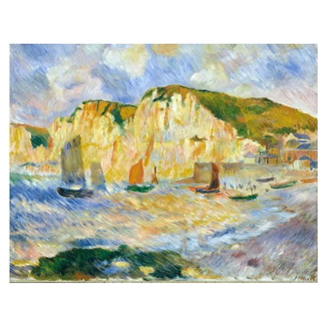 Reprodukce obrazu Auguste Renoir - Sea and Cliffs, 90 x 70 cm Fedkolor