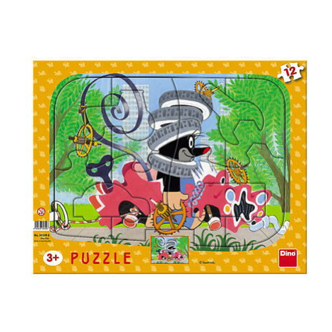 Dino Puzzle Krtek opravář 12 dílků deskové