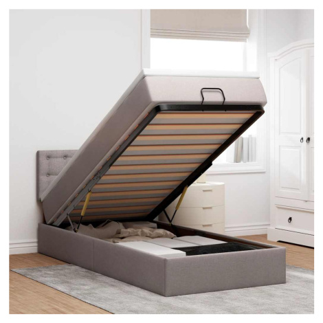 vidaXL Osmanský rám postele s matrací taupe 90x190cm textil