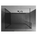 MEXEN/S Kioto Sprchová zástěna WALK-IN 125 x 110 x 30 cm, transparent, grafit metal 800-125-110-