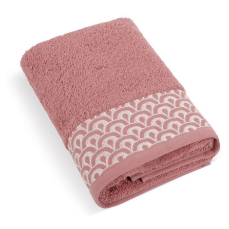 BELLATEX Froté osuška Krajka 500 g K/321 starorůžová 70 × 140 cm