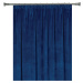 Dekorační VELVET závěs s řasící páskou VELUTTO tmavě modrá 140x260 cm (cena za 1 kus) MyBestHome
