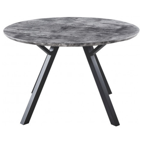 Kulatý jídelní stůl Roberta 120x120 cm, šedý beton Asko