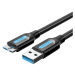 Kabel Vention USB 3.0 A to Micro-B cable COPBC 2A 0.25m Black PVC