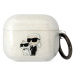 Pouzdro Karl Lagerfeld Airpods 3 cover transparent Gliter Karl&Choupette (KLA3HNKCTGT)