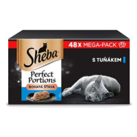 Sheba Perfect Portions vaničky s tuňákem pro dospělé kočky 48 × 37,5 g