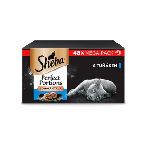 Sheba Perfect Portions vaničky s tuňákem pro dospělé kočky 48 × 37,5 g