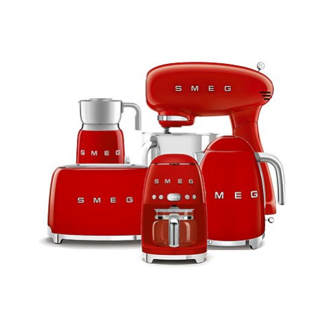 SMEG 50's Retro Style červený, Robot 4,8l s nerez m. + Překapávač + Konvice + Topinkovač + Šleha