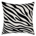 ANNAM Povlak přírodní styl, černý - zebra 45 × 45 cm