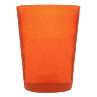 Sklenice na vodu skleněná MEMENTO oranžová 10cm
