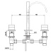 KOHLMAN 3-otvorová umyvadlová baterie QB202N