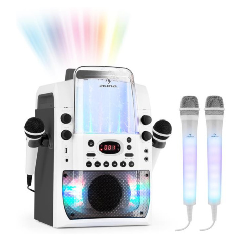 Auna Kara Liquida BT grau + Dazzl Mic Set Karaokeanlage Mikrofon LED-Beleuchtung