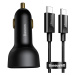 Nabíječka do auta Baseus Superme Car charger, USB, USB-C, 100W + USB-C cable (black)