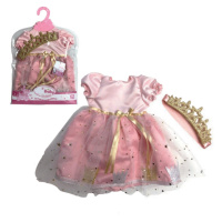 WOOPIE Souprava šatů pro panenky Princess Dress + korunka 43-46 cm