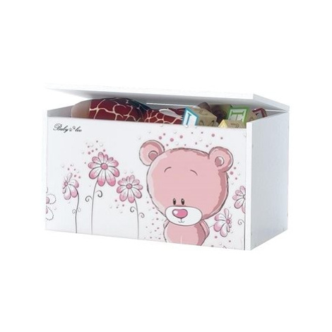 BabyBoo Box na hračky, Medvídek STYDLÍN růžový