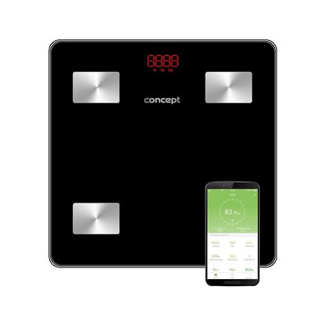 CONCEPT VO4001 Osobní váha diagnostická 180 kg PERFECT HEALTH, černá
