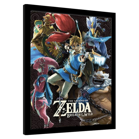Obraz na zeď - The Legend Of Zelda: Breath Of The Wild - Divine Beasts Collage Pyramid