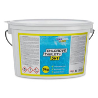 Chemie bazénová, Chlorové tablety 5 v 1, 5 kg, SILCO