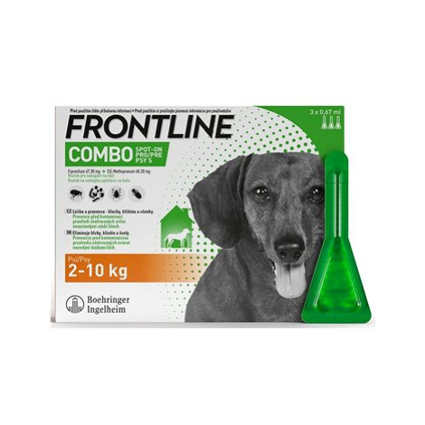 Frontline Combo spot-on pro psy S (2 - 10 kg) 3 × 0,67 ml