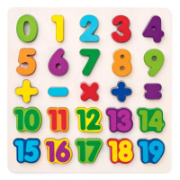 Woody puzzle číslice masivní na desce