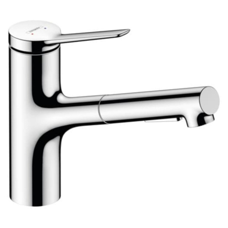 Dřezová baterie Hansgrohe Zesis s vytahovací sprškou, 2 proudy chrom 74810000