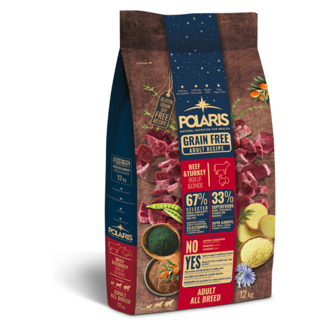 Polaris bezobilné granule s čerstvým masem Adult s hovězím a krůtím 12 kg Polaris Pet