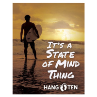 Plechová cedule Hang Ten - State of Mind, (30 x 42 cm)