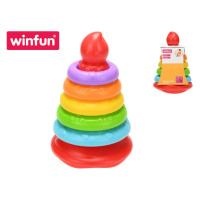 Winfun pyramida 20cm s barevnými kroužky 5ks