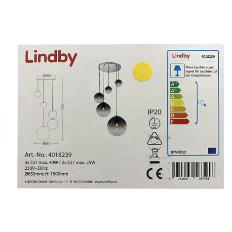 Lindby Lindby - Lustr na lanku ROBYN 5xE27/40W/230V