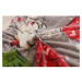 Jahu 2-dílné ložní povlečení Navidad / 140 x 200 cm / 70 x 90 cm / mikroflanel / 100% polyester 