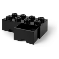 LEGO úložný box 8 s šuplíky - černá