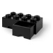 LEGO úložný box 8 s šuplíky - černá