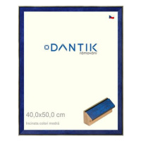 DANTIK rámeček 40 × 50, INCLINATA colori modrý sklo čiré