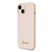 Guess hard obal na iPhone 15 6.1" Gold Leather Iridescent Metal