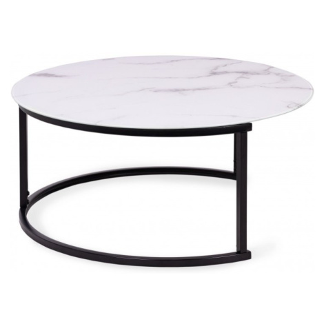 Hector Konferenční stolek Lula 80 cm bílo-černý