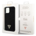 Zadní kryt Guess Rhinestones Triangle Metal Logo pro Apple iPhone 12 Pro Max, černá