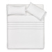Bílé prodloužené povlečení na dvoulůžko z bavlněného perkálu 220x220 cm Cintia – Kave Home