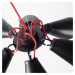 Domus Závěsné světlo Pit 6, černá textilní kabel červená