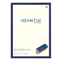 DANTIK rámeček 42 × 59,4, INCLINATA colori modrý plexi čiré