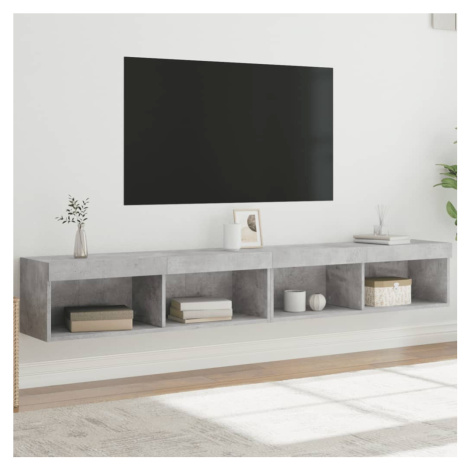 vidaXL TV skříňky s LED osvětlením 2 ks betonově šedé 100 x 30 x 30 cm