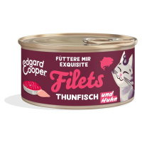 Edgard & Cooper filety, čerstvý tuňák a kuře z volného chovu 24× 70 g