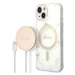 Guess GUBPP14SHMEACSH sada nabíječky MagSafe a pouzdra na iPhone 14 6.1" white Marble MagSafe