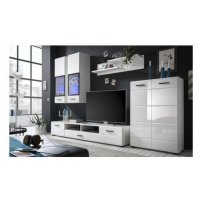 Sconto Obývací stěna ALASKA bílá vysoký lesk
