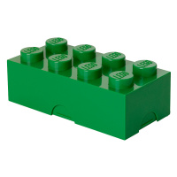 LEGO box na svačinu 100 x 200 x 75 mm - tmavě zelená