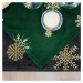 Vánoční ubrus na stůl SNOWFLAKE černá/zlatá 140x180 cm Mybesthome