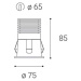 LED2 2250333DT RAY M, B DIM 10W 3000K zápustné černé