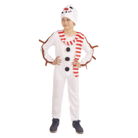RAPPA Dětský kostým sněhulák s čepicí a šálou (M) e-obal