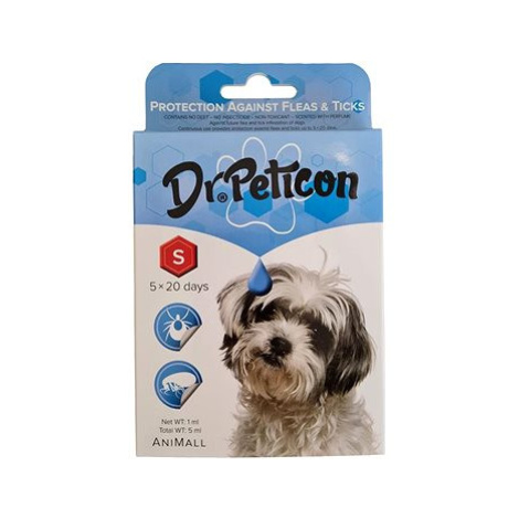 Dr. Peticon Pipeta proti klíšťatům a blechám pro malé psy 5 × 1 ml