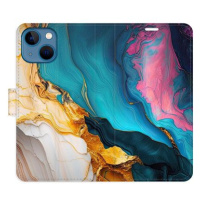 iSaprio Flip pouzdro Colourful Marble pro iPhone 13 mini