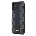 Pouzdro Dkny pro iPhone 11 Xr 6.1 černé Leather Checkered Mono MagSafe